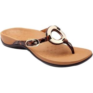 imageVionic Womens Rest Karina Backstrap Sandal Supportive Ladies Slip on Sandals That Include ThreeZone Comfort with Orthotic Insole Arch Support Medium and Wide FitTortoise
