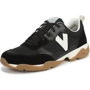 imageVionic Womens Walk Slim Glide SneakerBlack Leather and Suede