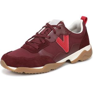 imageVionic Womens Walk Slim Glide SneakerCherry Jubilee LeatherSuede