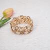 imageCSY Elegant Stretch Bangle Bracelets Bridal Art Deco Teardrop Crystal Elastic Wide Statement Bracelet for Women Party Promchampagne gold