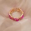 imageCSY Elegant Stretch Bangles Art Deco Statement Cuff Bangle Elastic Wide Bracelet Wedding Party Prom Jewelry for WomenHot pink