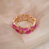 imageCSY Elegant Stretch Bangles Art Deco Statement Cuff Bangle Elastic Wide Bracelet Wedding Party Prom Jewelry for WomenHot pink