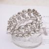 imageCSY Elegant Wide Stretch Bangle Bracelet for Bride Women Round Crystal Statement Art Deco Costume Jewelry for Wedding Party Promwhite crystalplatinum plated