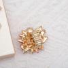 imageCSY Luxury Womens Austrian Crystal Leaves Flower Big Cocktail Statement Rings Stretch Adjustable Ring Jewelry Accessorieshot pink crystalgold tone
