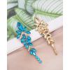 imageLuxury Marquise Crystal Chandelier Dangle Earrings Trendy Statement Drop Earrings Gifts for Womenaquamarine bluegold tone