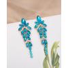 imageLuxury Marquise Crystal Chandelier Dangle Earrings Trendy Statement Drop Earrings Gifts for Womenaquamarine bluegold tone