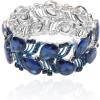 navy blue-platinum tone
