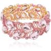 pink crystal-gold tone