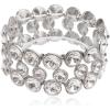 white crystal-platinum plated