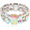 AB crystal-platinum tone