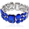 royal blue crystal - platinum tone
