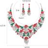 imageCute Christmas Necklace Statement Santa Claus Dangle Earrings Xmas Party Costume Jewelry Sets Gift for Women GirlsStyle A