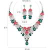 imageCute Christmas Necklace Statement Santa Claus Dangle Earrings Xmas Party Costume Jewelry Sets Gift for Women GirlsStyle B