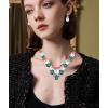 imageCute Christmas Necklace Statement Santa Claus Dangle Earrings Xmas Party Costume Jewelry Sets Gift for Women GirlsStyle C
