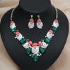imageCute Christmas Necklace Statement Santa Claus Dangle Earrings Xmas Party Costume Jewelry Sets Gift for Women GirlsStyle C