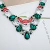 imageCute Christmas Necklace Statement Santa Claus Dangle Earrings Xmas Party Costume Jewelry Sets Gift for Women GirlsStyle C