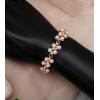imageElegant Wedding Jewelry Sets Bridal Necklace Link Bracelet Earrings Sets Choker Necklace Prom Costume Accessories for Bridesmaid BrideStyle 5white pearlgold tone