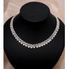 imageElegant Wedding Jewelry Sets Bridal Necklace Link Bracelet Earrings Sets Choker Necklace Prom Costume Accessories for Bridesmaid Bridestyle 2 white
