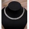 imageElegant Wedding Jewelry Sets Bridal Necklace Link Bracelet Earrings Sets Choker Necklace Prom Costume Accessories for Bridesmaid Bridestyle 3 white
