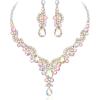 Iridescent AB Crystal - Silver tone
