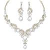 White Crystal-Gold Tone