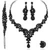 4 Pcs/Set-gun black-black crystal