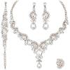 white crystal - rose gold tone