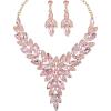 pink crystal-gold tone
