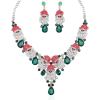 imageCute Christmas Necklace Statement Santa Claus Dangle Earrings Xmas Party Costume Jewelry Sets Gift for Women GirlsStyle B