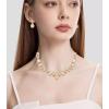 imageCSY Elegant Bridal Necklace Earrings Bracelet Ring Set for Bride Bridesmaid Tear Drop Crystal Wedding Prom Costume Jewelry Sets for Womenchampagne gold