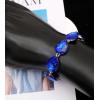 imageCSY Elegant Bridal Necklace Earrings Bracelet Ring Set for Bride Bridesmaid Tear Drop Crystal Wedding Prom Costume Jewelry Sets for Womenroyal blue  platinum plated