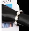 imageCSY Elegant Bridal Necklace Earrings Bracelet Ring Set for Bride Bridesmaid Tear Drop Crystal Wedding Prom Costume Jewelry Sets for Womenwhite crystal  gold plated