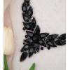 imageCSY Elegant Crystal Costume Jewelry Sets Flower Leaves Bridal Necklace Earrings Bracelet Set for Bride Bridesmaid Wedding Prom Dress Accessoriesblack crystal