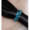 imageCSY Elegant Crystal Costume Jewelry Sets Flower Leaves Bridal Necklace Earrings Bracelet Set for Bride Bridesmaid Wedding Prom Dress Accessorieslake blue