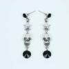 imageCSY Punk Vintage Skull Jewelry Sets Crystal Statement Necklace Earrings Gothic Skeleton Halloween Party Costume Accessories for WomenBlack