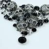 imageCSY Punk Vintage Skull Jewelry Sets Crystal Statement Necklace Earrings Gothic Skeleton Halloween Party Costume Accessories for WomenBlack