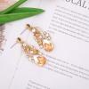 imageCSY Womens Elegant Bridal Necklace Earrings Stretch Bangle Bracelsts Set for Bride Bridesmaid Wedding Teardrop Crystal Costume Jewelry SetsChampagne Gold