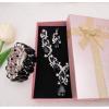 imageCSY Womens Elegant Bridal Necklace Earrings Stretch Bangle Set for Bride Bridesmaid Wedding Costume Jewelry Sets black crystal  platinum tone
