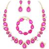 hot pink & gold plated
