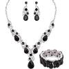 black tear drop crystal