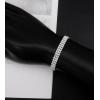imageCSY Elegant Silver Bridal Jewelry Set for Bridesmaid Brides Wedding Necklace Dangle Earrings Link Bracelets Sets Prom Party Formal Costume Accessories Jewelry Gift Women