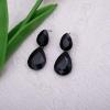 imageCSY Elegant Austrian Crystal Necklace Drop Earrings Bracelet Set Bridal Wedding Prom Costume Jewelry Sets for Brides Bridesmaidblack