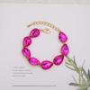 imageCSY Elegant Austrian Crystal Necklace Drop Earrings Bracelet Set Bridal Wedding Prom Costume Jewelry Sets for Brides Bridesmaidhot pink