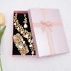 imageCSY Elegant Crystal Costume Jewelry Sets Flower Bridal Necklace Earrings Stretch Bangle Set for Bride Bridesmaid Wedding Dress Accessorieschampagne gold