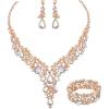 AB crystal-rose gold tone
