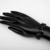 imageCSY 4 PcsSet Austrian Crystal Necklace Earrings Bracelet Ring Bridal Jewelry Sets for Brides Wedding Party Costume Accessories Gifts for Women02black
