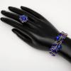 imageCSY 4 PcsSet Austrian Crystal Necklace Earrings Bracelet Ring Bridal Jewelry Sets for Brides Wedding Party Costume Accessories Gifts for Women02gold platedroyal blue