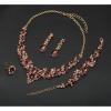imageCSY 4 PcsSet Austrian Crystal Necklace Earrings Bracelet Ring Bridal Jewelry Sets for Brides Wedding Party Costume Accessories Gifts for Women02gold platedamethyst