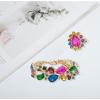 imageCSY 4 PcsSet Austrian Crystal Necklace Earrings Bracelet Ring Bridal Jewelry Sets for Brides Wedding Party Costume Accessories Gifts for WomenMulticolour