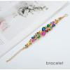 imageCSY 4 PcsSet Austrian Crystal Necklace Earrings Bracelet Ring Bridal Jewelry Sets for Brides Wedding Party Costume Accessories Gifts for WomenMulticolour